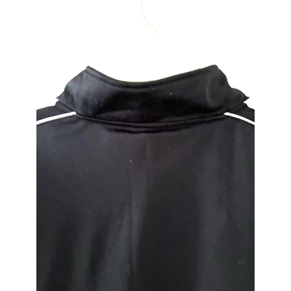 Vintage Nike Track Jacket  Mens L Black Full Zip Swoosh Logo Long Sleeve Jogging